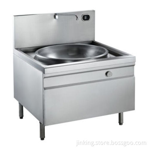 25kW/380V Commercial Induction Cooker with Chinese Large Wok Type